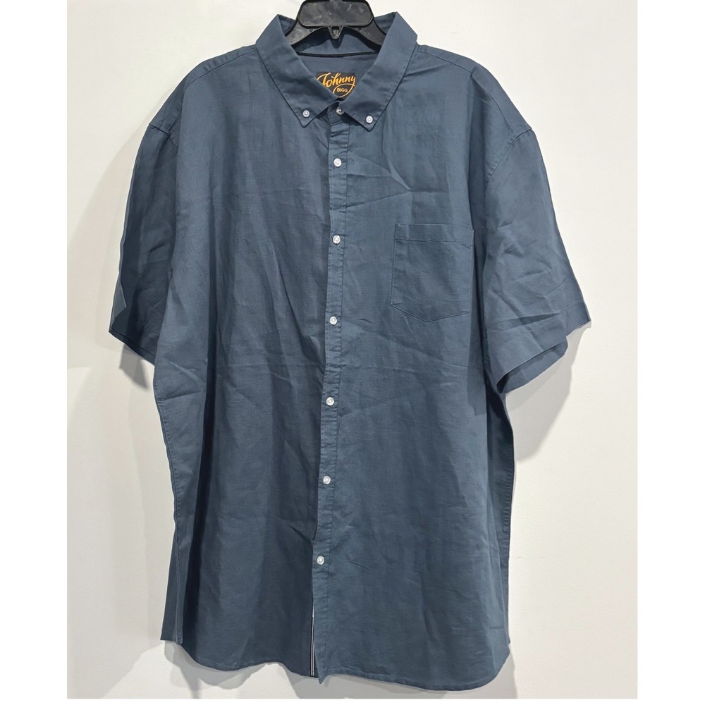 Johnny Bigg Mens Button Down Shirt 3XL Linen Blend Coastal Summer Vacation 21198